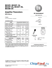 Datasheet BC337-25 manufacturer ON Semiconductor